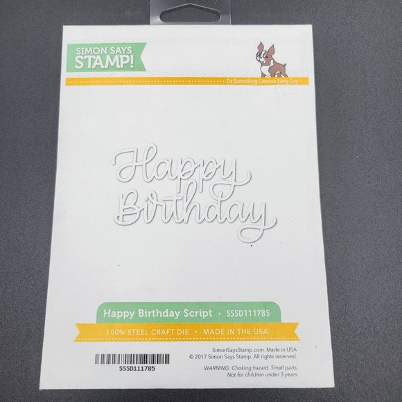 *Simon Says Stamp Happy Birthday Script Die SSSD111785 Paper Crafts Card Making - Picture 9 of 9